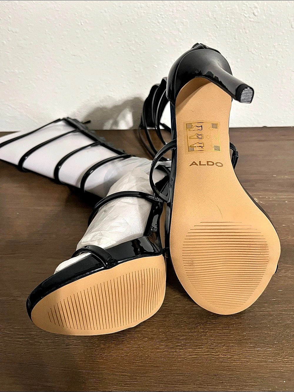 ALDO Amylynn Black Strappy Heels - Picture 6 of 11